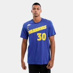 New 🤩 Nike NBA Golden State Warriors Stephen Curry Men's T-shirt for Clothes for Training 🔥