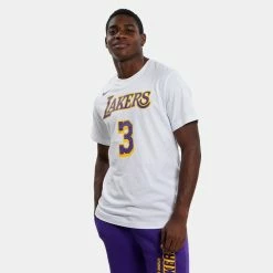 Wholesale ๐ Nike Lakers NBA Anthony Davis Men's T-shirt for Clothes for Training ๐ฏ