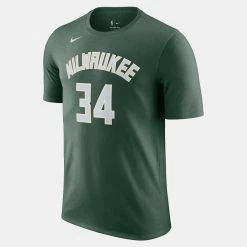 Promo ✨ Nike NBA Milwaukee Bucks Giannis Antetokounmpo Men's T-Shirt for Clothes for Training 😀